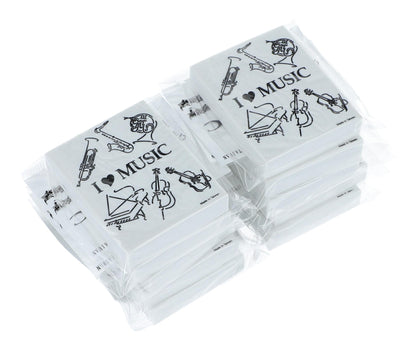 Pack of 10 erasers, 5 different music motifs