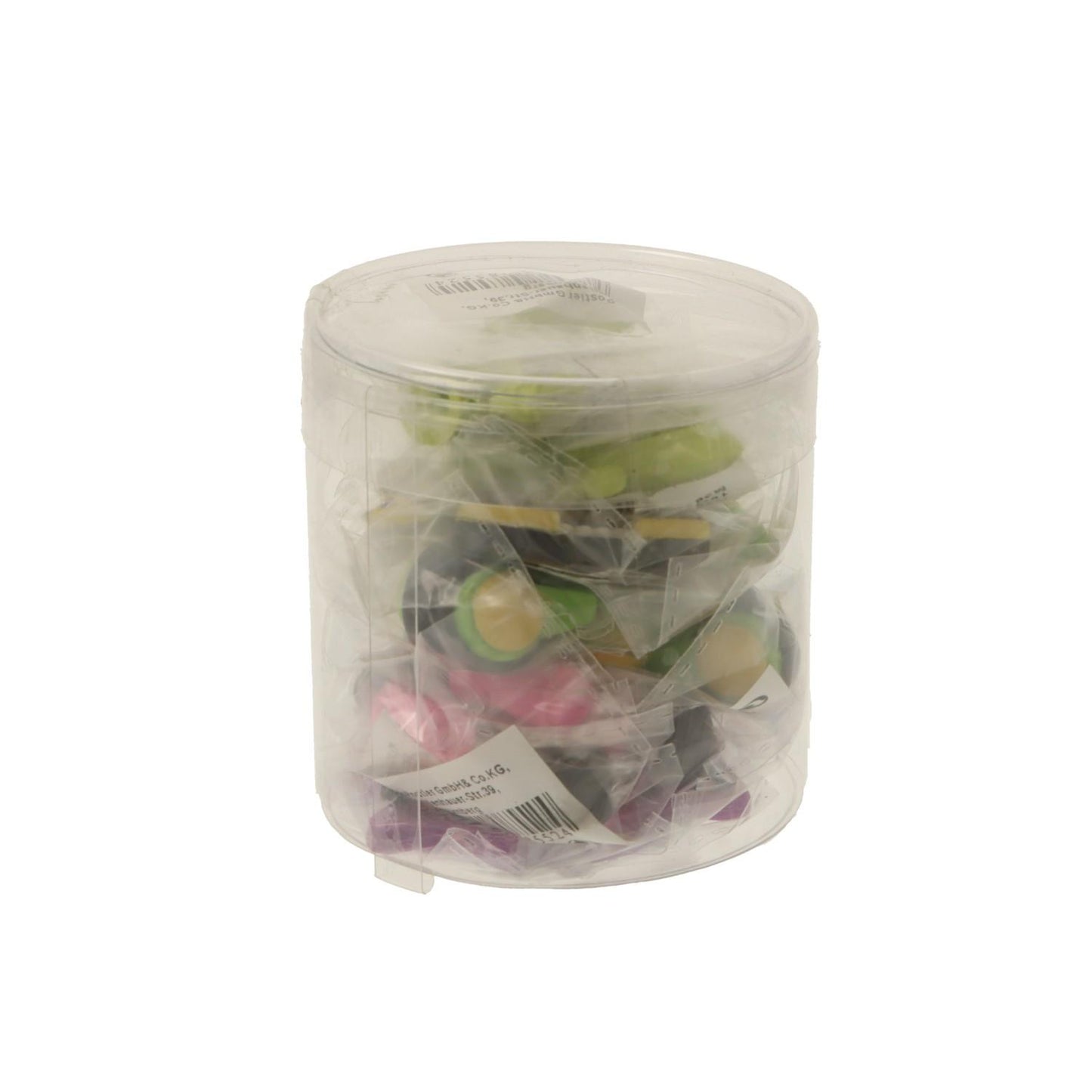 24-teilige geformte Radiergummis mit musikalischen Motiven, E-Gitarre, Mikrofon, Radio. Saxophon, Kopfhörer