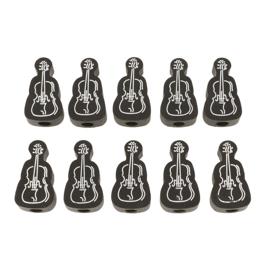 Violin Eraser in black - pack of 10