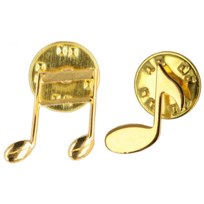 Pin gold-plated, eighth note or sixteenth note