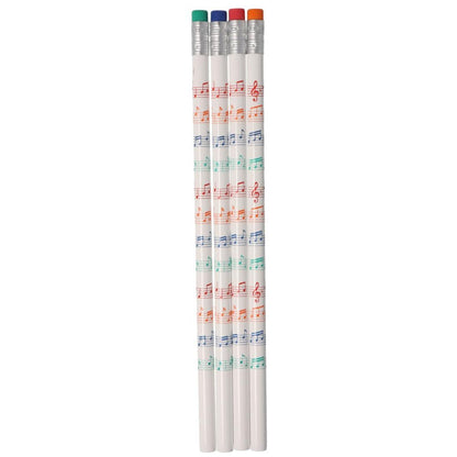 colored music lines pencils with erasers