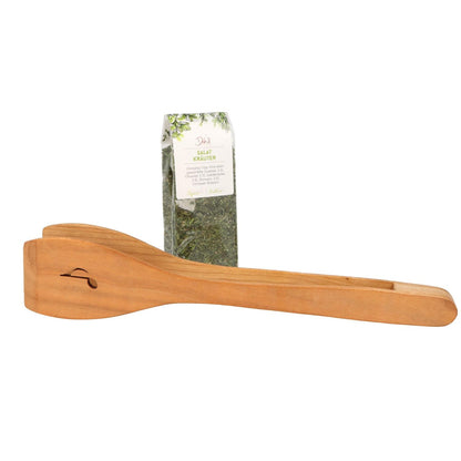 Gift set salad tongs with lasered treble clef/eighth note and salad herb spice mix