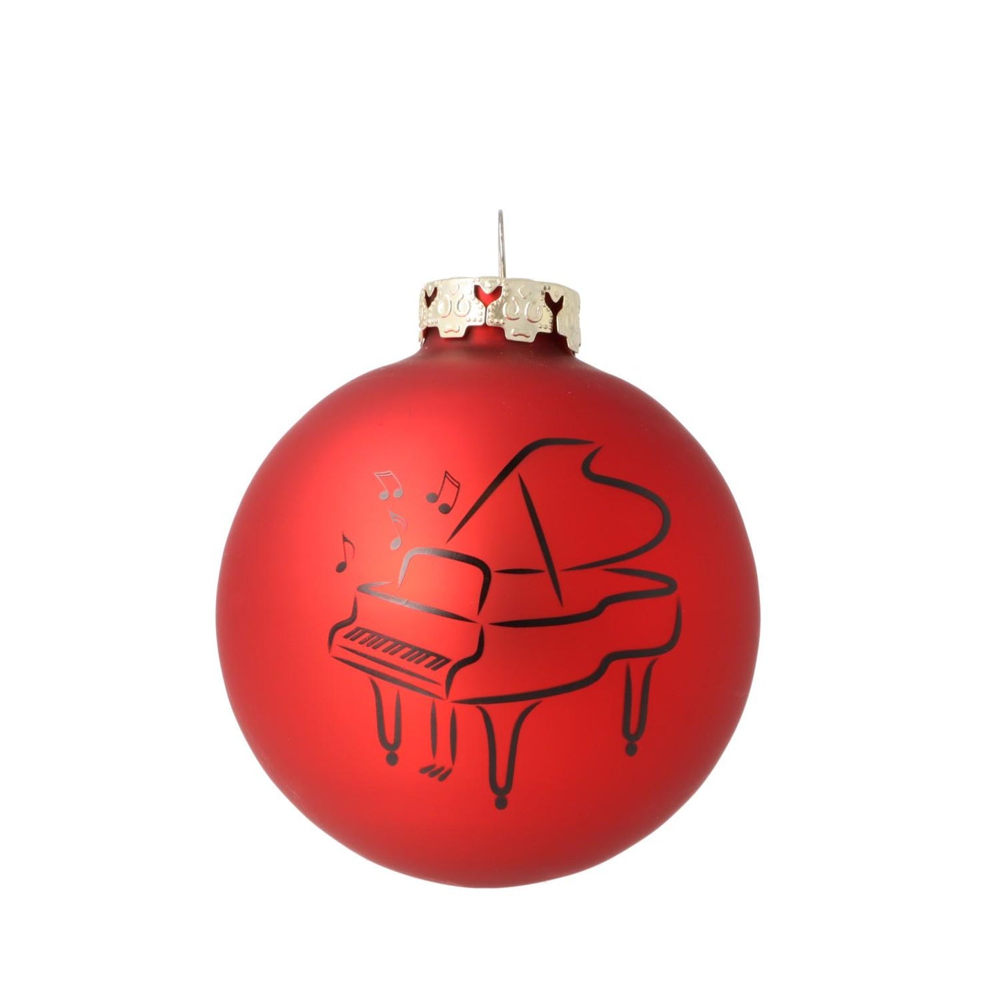 Christmas ball with piano print (single), various colors