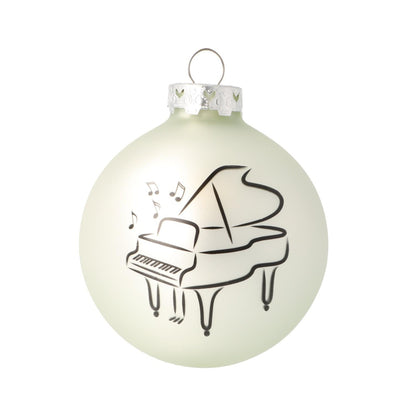 Christmas ball with piano print (single), various colors