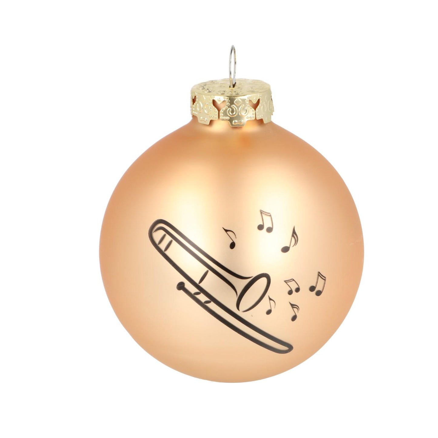 Christmas ball with trombone print (single), various colors