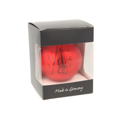 Christmas ball with violin print (single), various colors