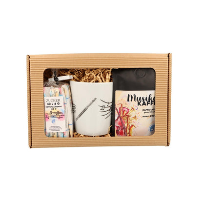 Gift set with music mug, coffee and sugar sticks