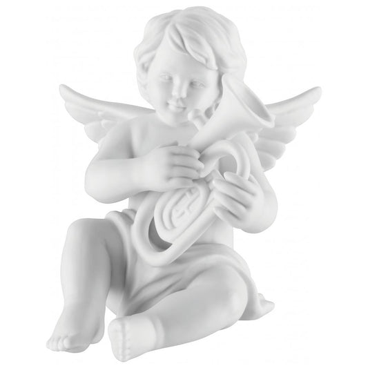 Engel mit Baritonhorn, aus Porzellan verschiedene Größen