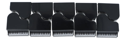 10er-Packung Piano-Bleistiftspitzer, schwarz, Flügel