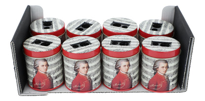 Composer double sharpener round tins with Beethoven or Mozart