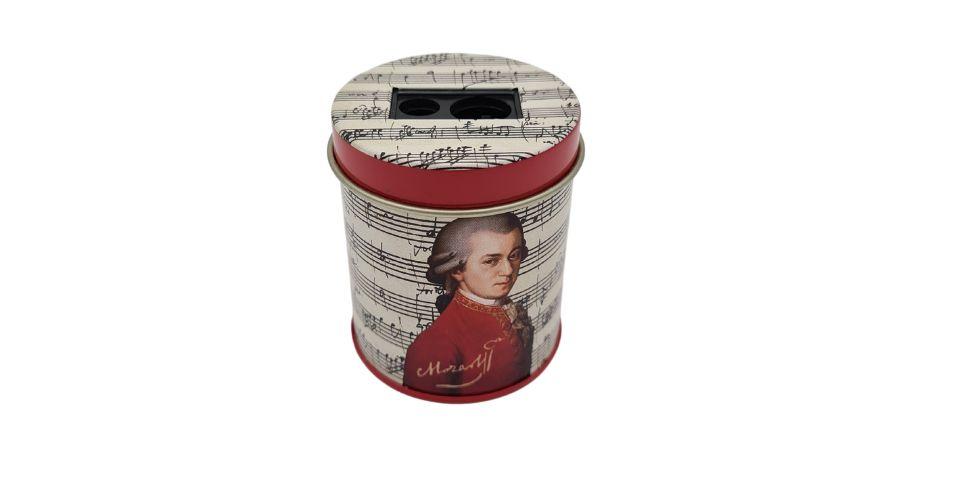 Composer Double Pencil Sharpener Round Box Mozart