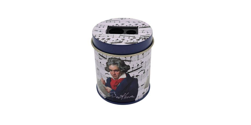 Composer Double Pencil Sharpener Round Box Beethoven