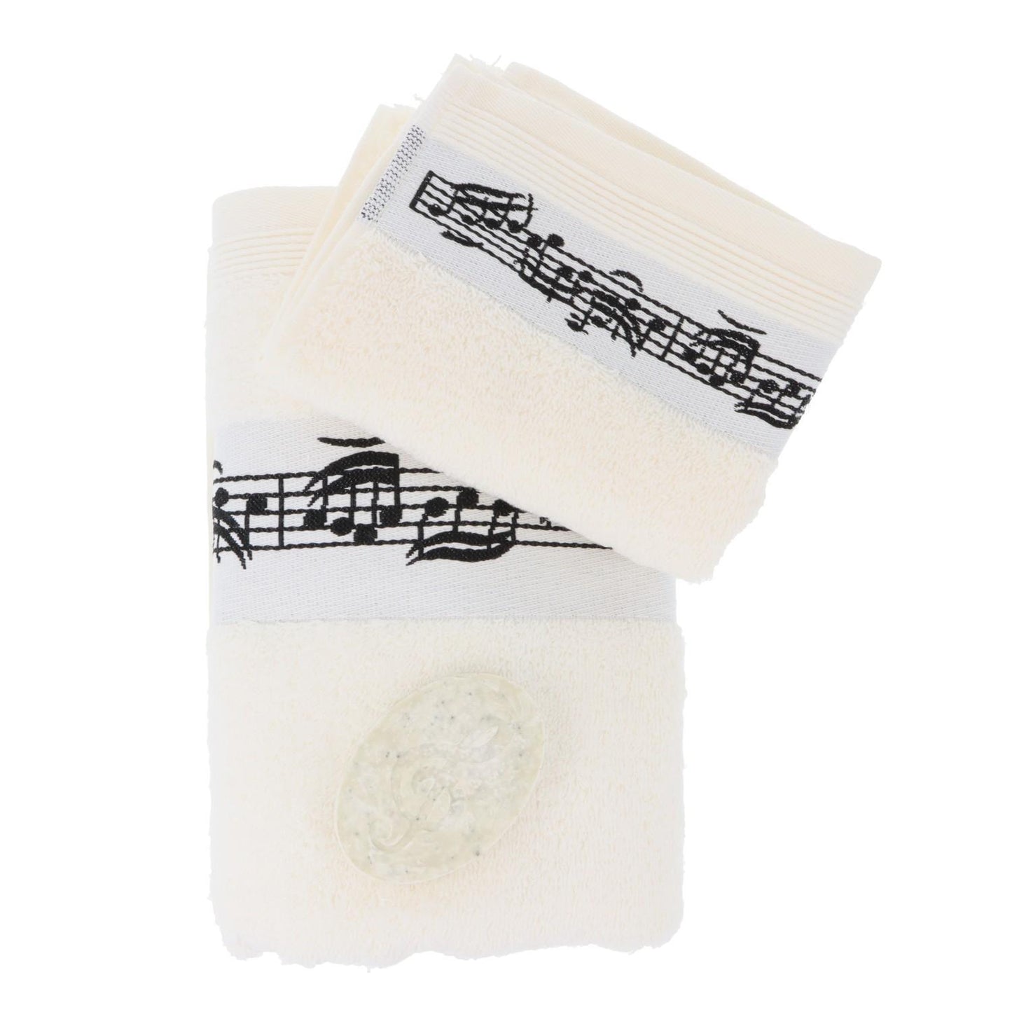 Geschenkset cremefarbene Handtücher, Handtuch, Gästetuch und Seife