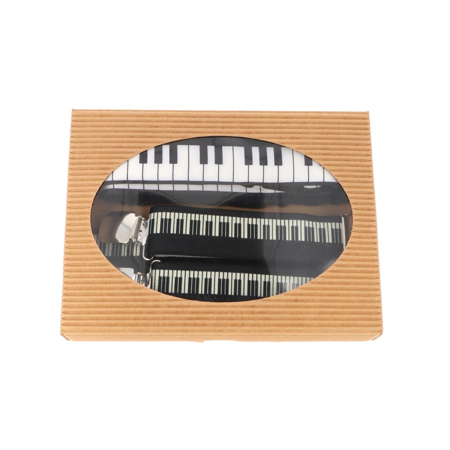 Krawatte (schmal) mit Tastatur und Hosenträger in Geschenkbox