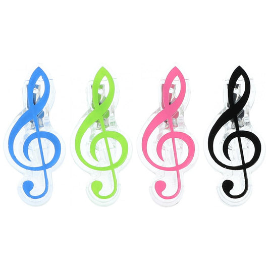 treble clef clamps, colorful