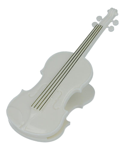 Klammer Violine, Geige in weiß