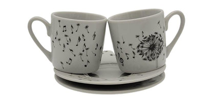 Espresso set Dandelion with notes, 4 pieces