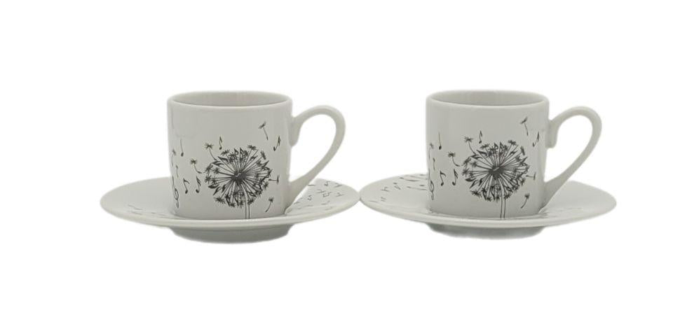 Espresso set Dandelion with notes, 4 pieces