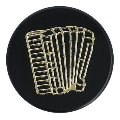 Magnete mit goldenen Instrumenten und Noten (einzeln)