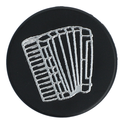 Magnets with silver instruments and notes (single)