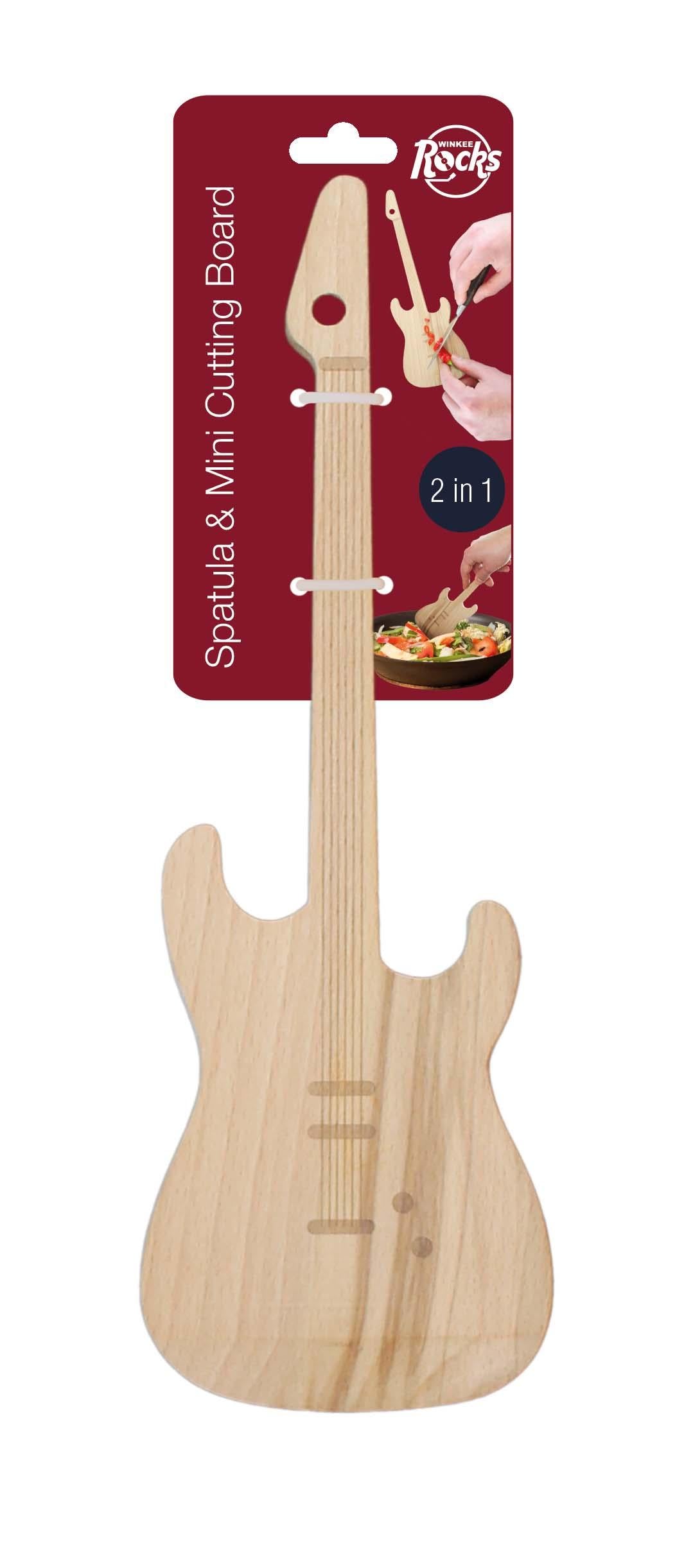 electric guitar spatula and mini cutting board