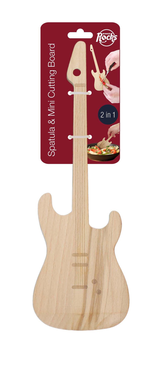 electric guitar spatula and mini cutting board