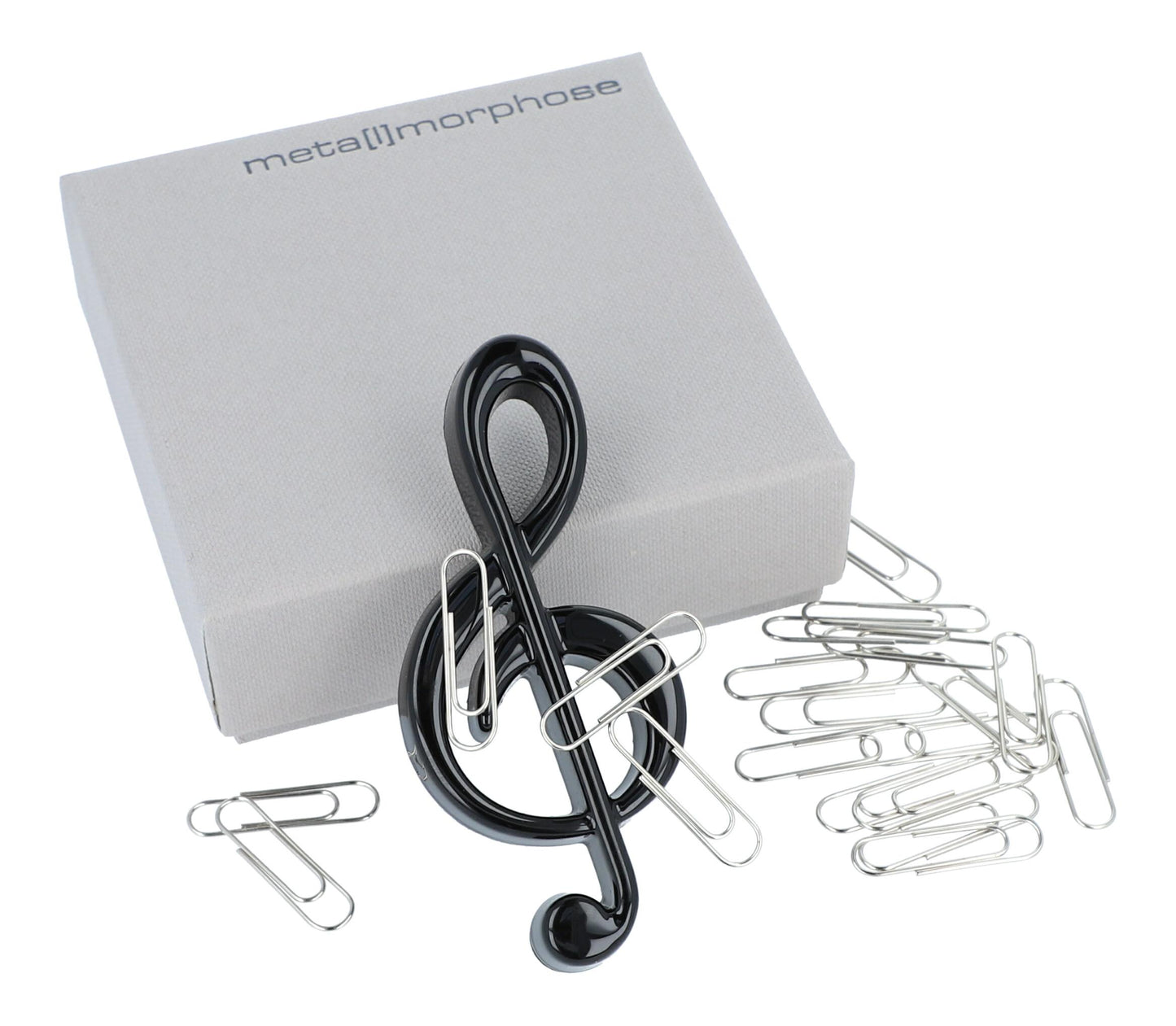 Treble clef magnet for paper clips, in gift packaging