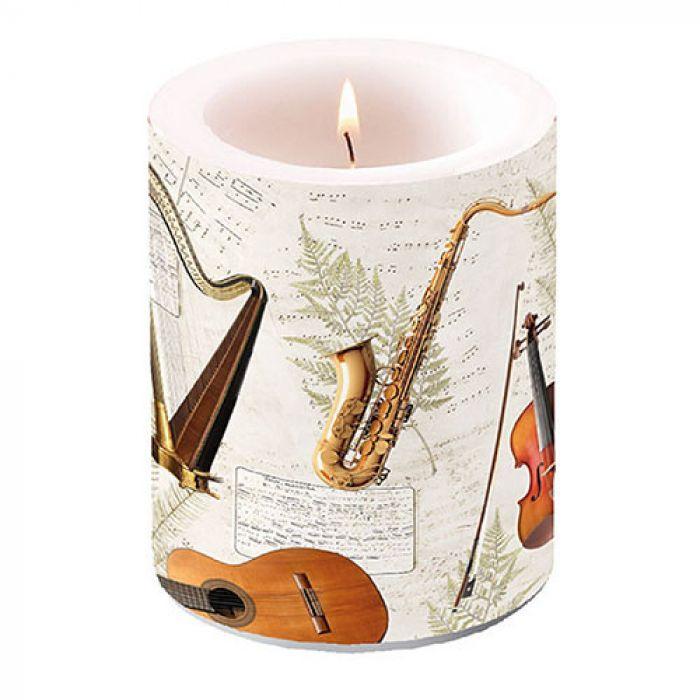 Candle "Music" with instruments