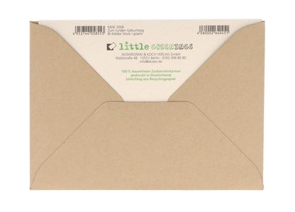 kleine Doppelkarte Zum runden Geburtstag (Schallplatten)