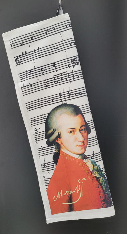 Composer tea towel with Mozart