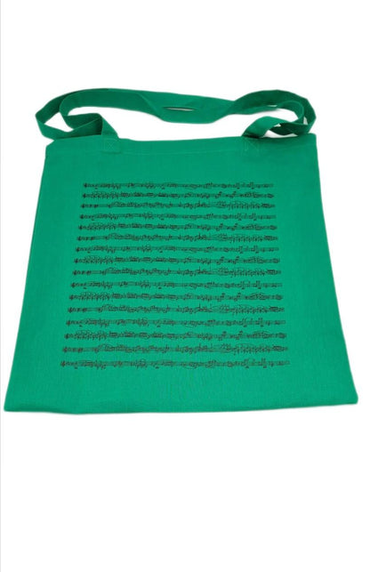 Music line tote bag with long handles, various colors