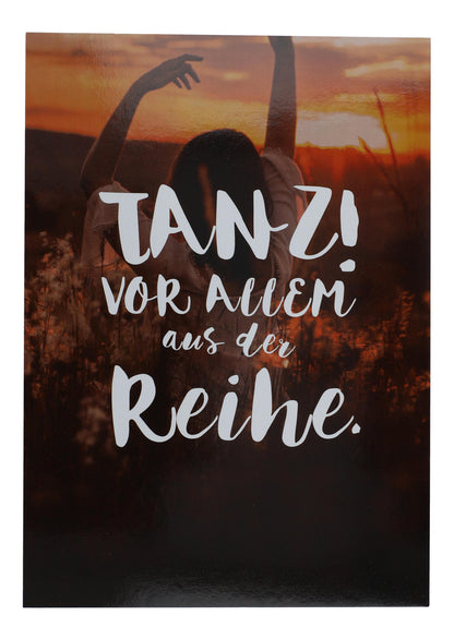 Postkarte Tanz! Vor allem aus der Reihe