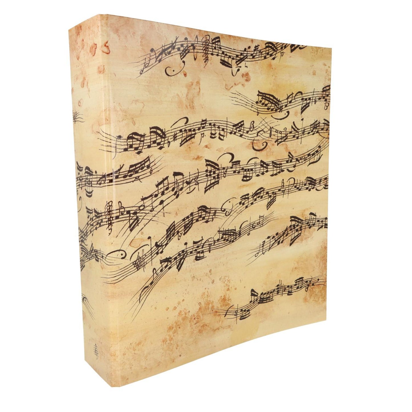 musical folder with staves, cream with black notes