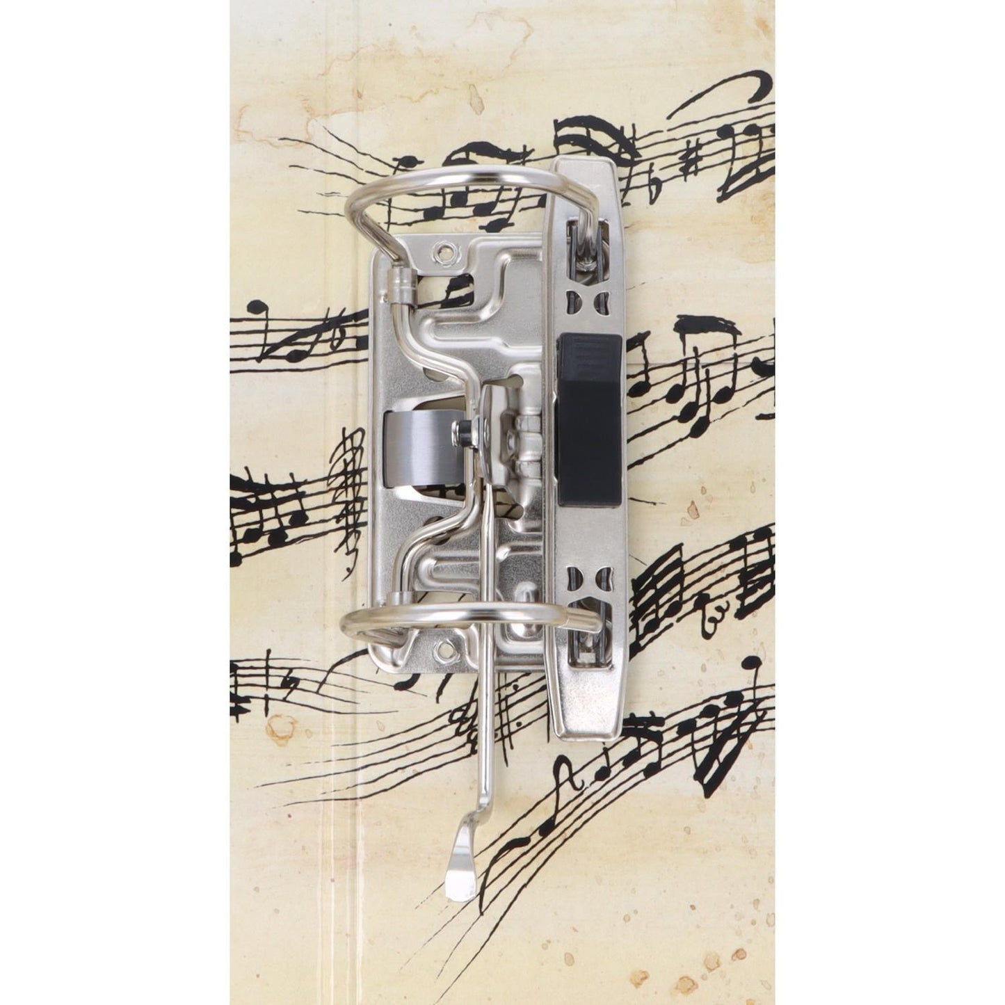 musical folder with staves, cream with black notes