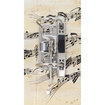 musical folder with staves, cream with black notes