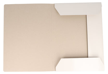 weiße Sammelmappe mit schwarzen Notenzeilen