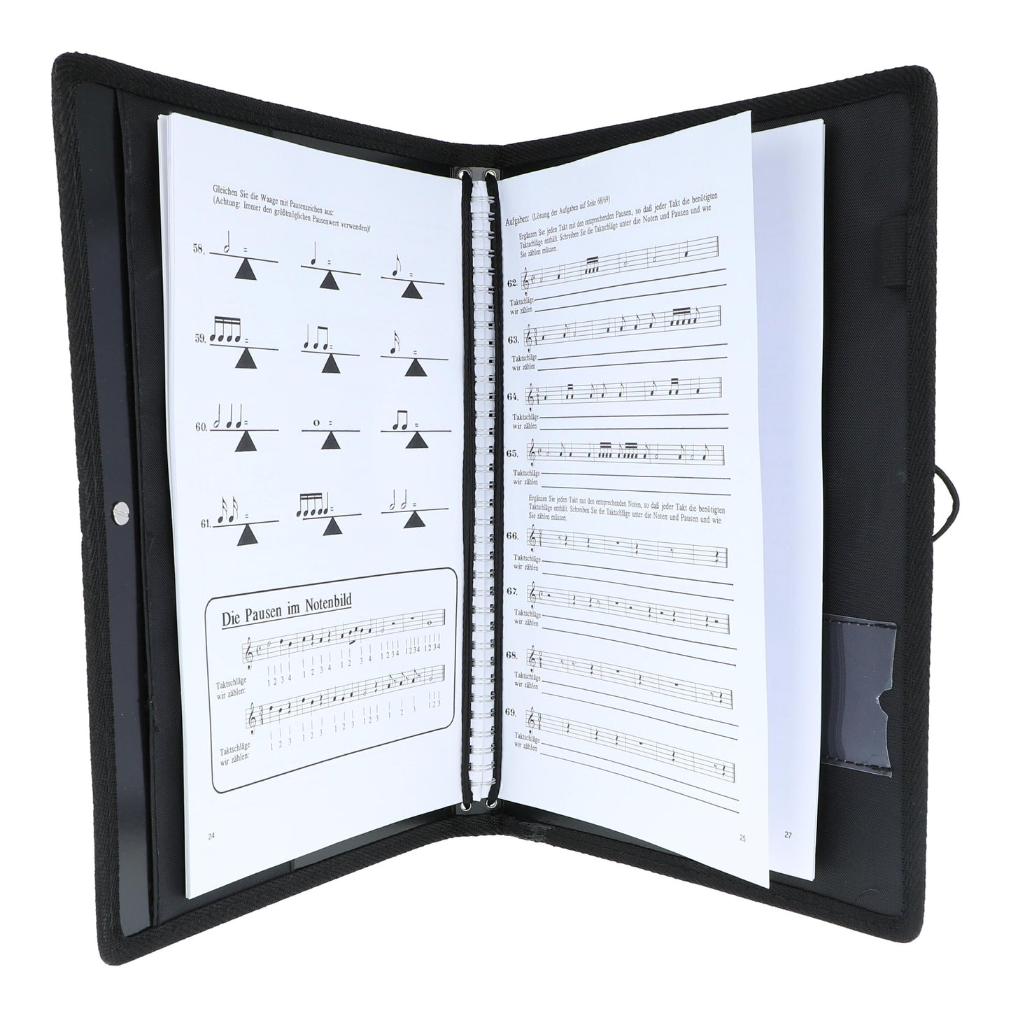 practical choir and orchestra folder, black