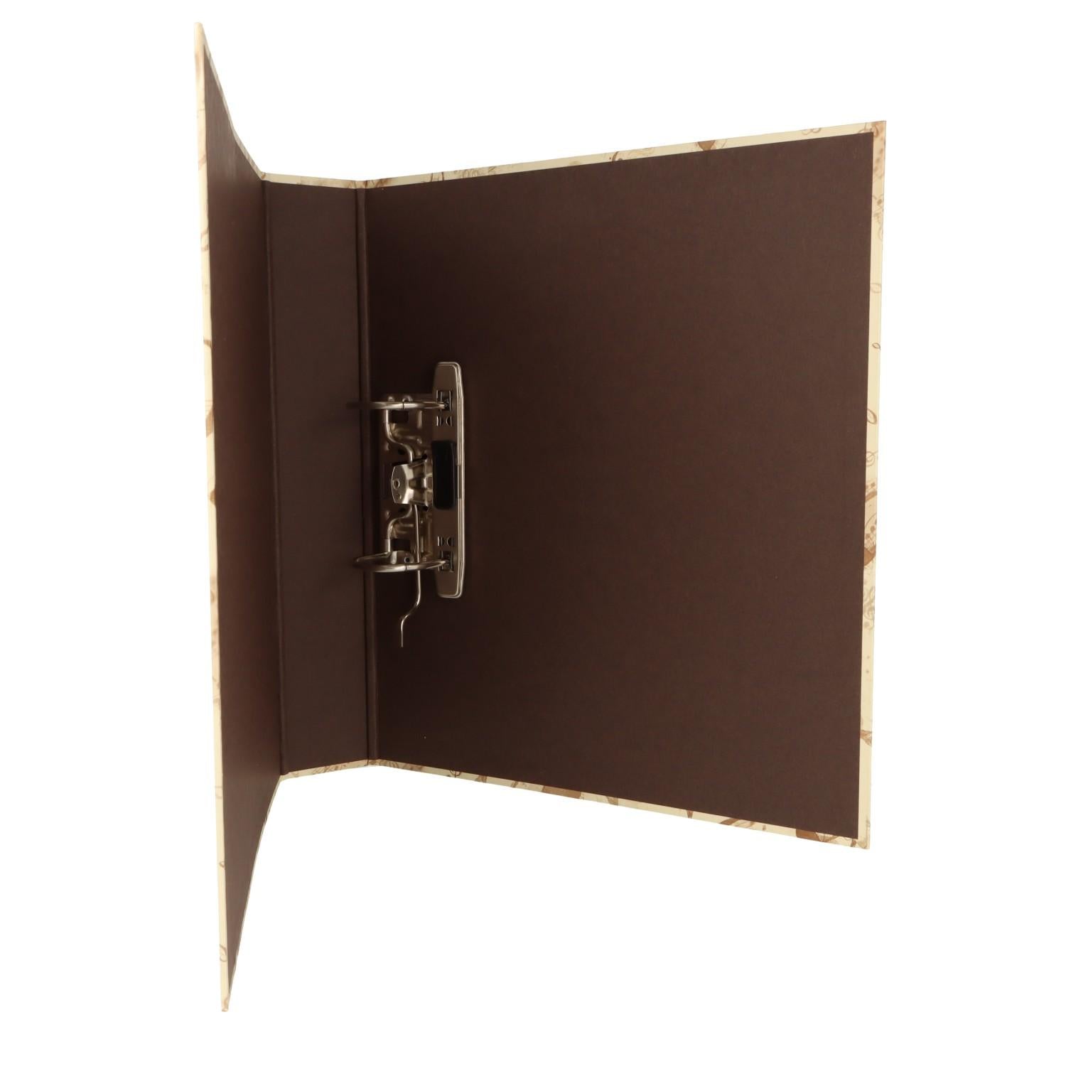 Ordner für DIN A4, beige mit goldenen Noten