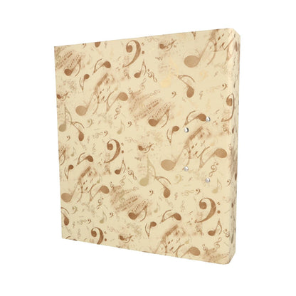 Ordner für DIN A4, beige mit goldenen Noten