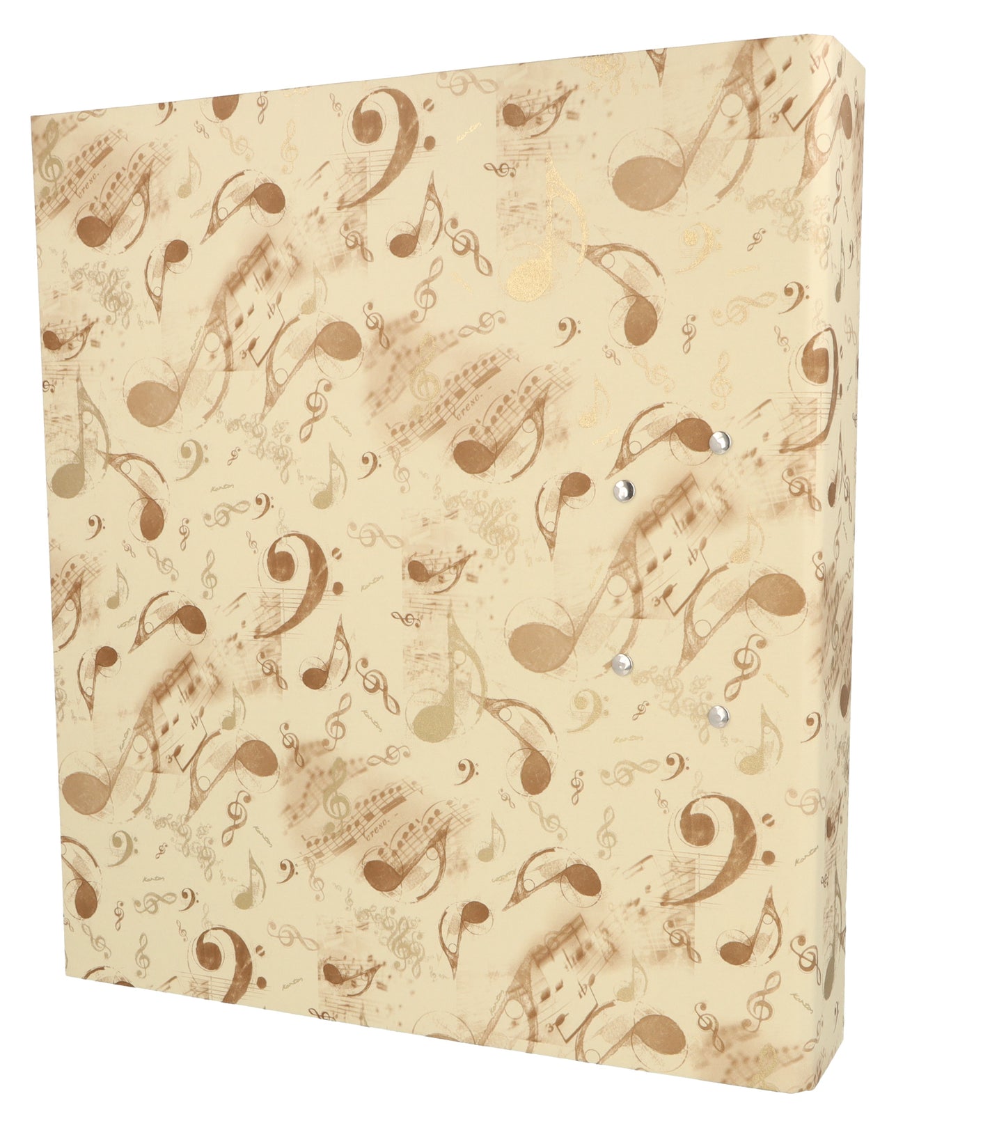 Folder for DIN A4, cream with golden shiny notes