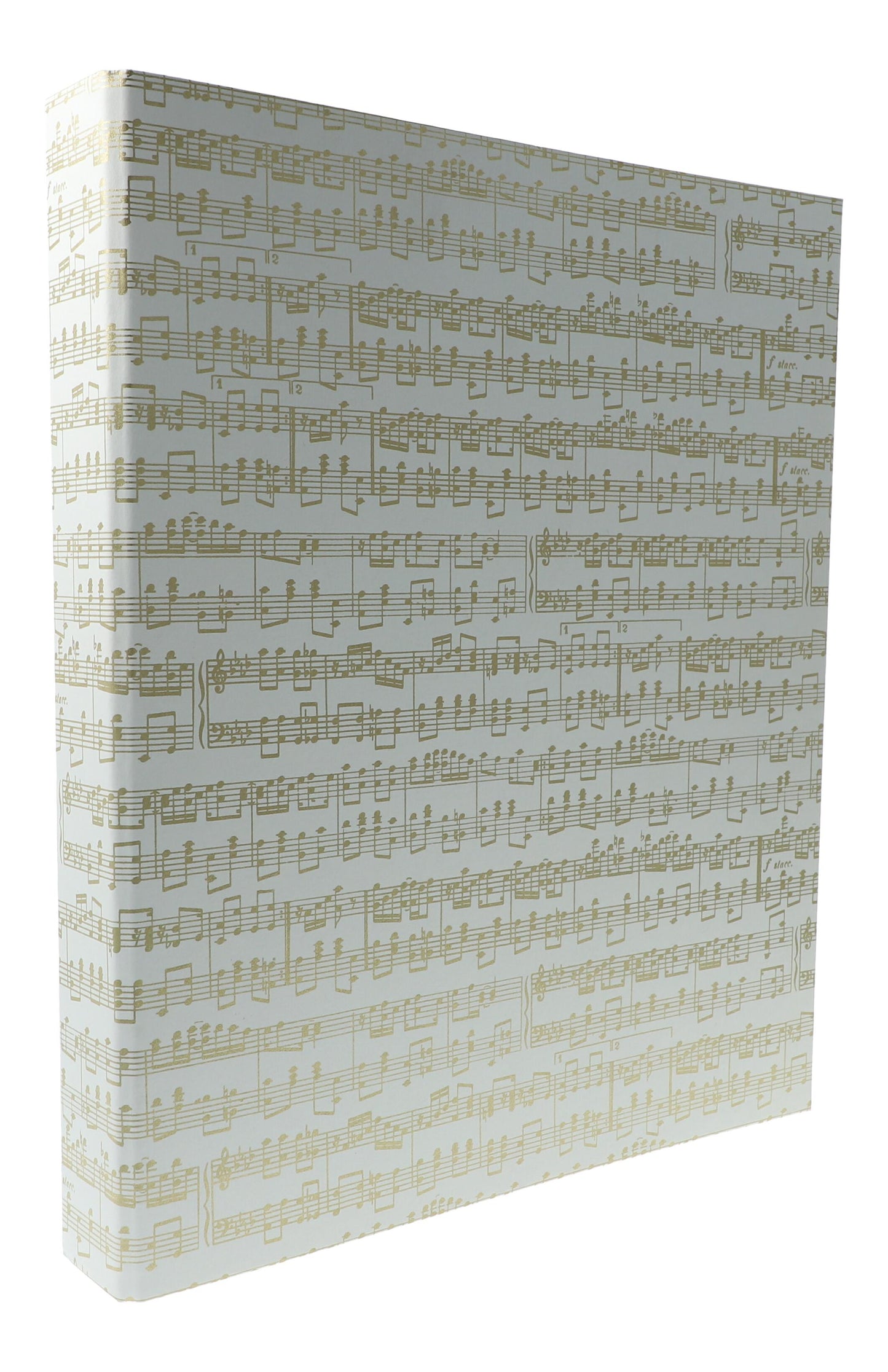 ring binder with golden music lines