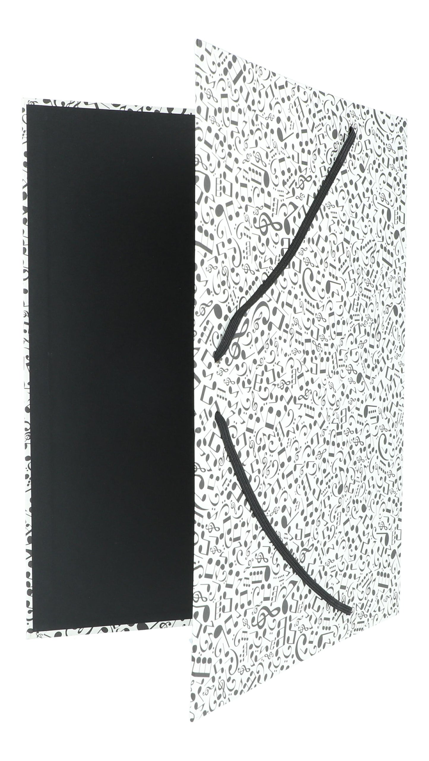 SWINGING folder with black notes and musical notations