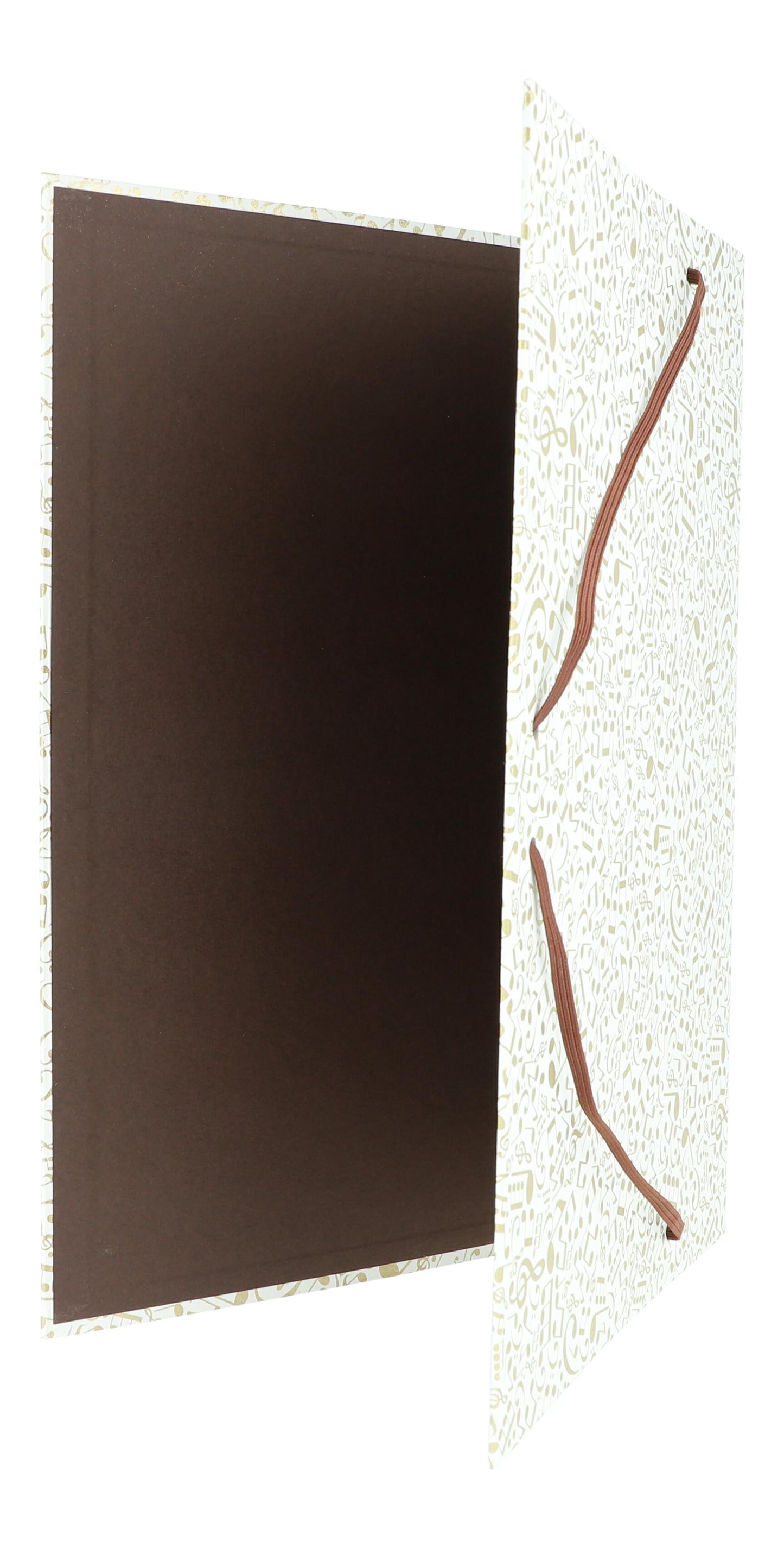 SWINGING folder with golden notes and musical notations