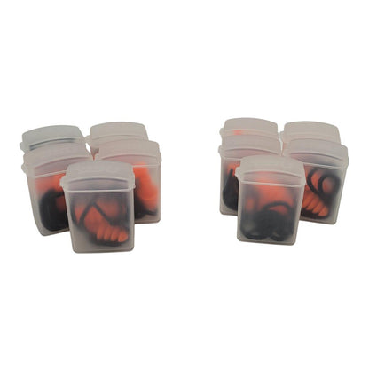 Pack of 10 reusable earplugs / hearing protection plugs, SNR 22 dB