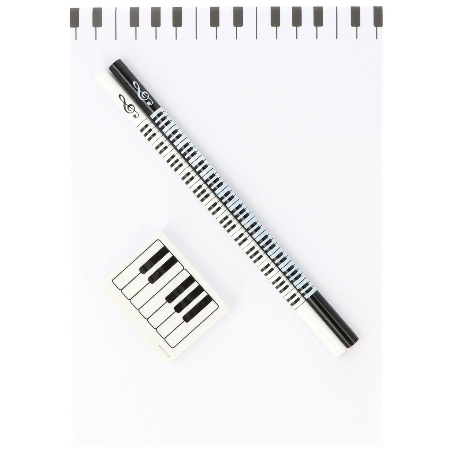 Schreibset mit Notizblock A5, Bleistiften und Radiergummi