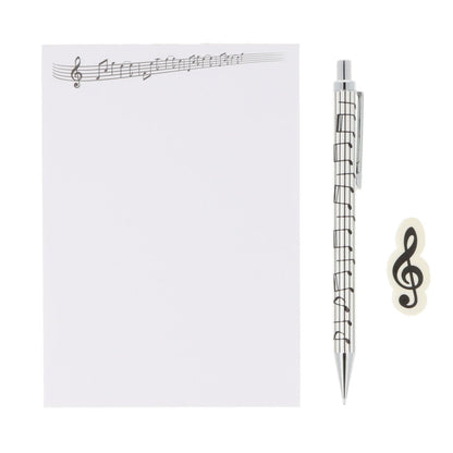 Schreibset mit Notizblock A6, Druckbleistift und Radiergummi