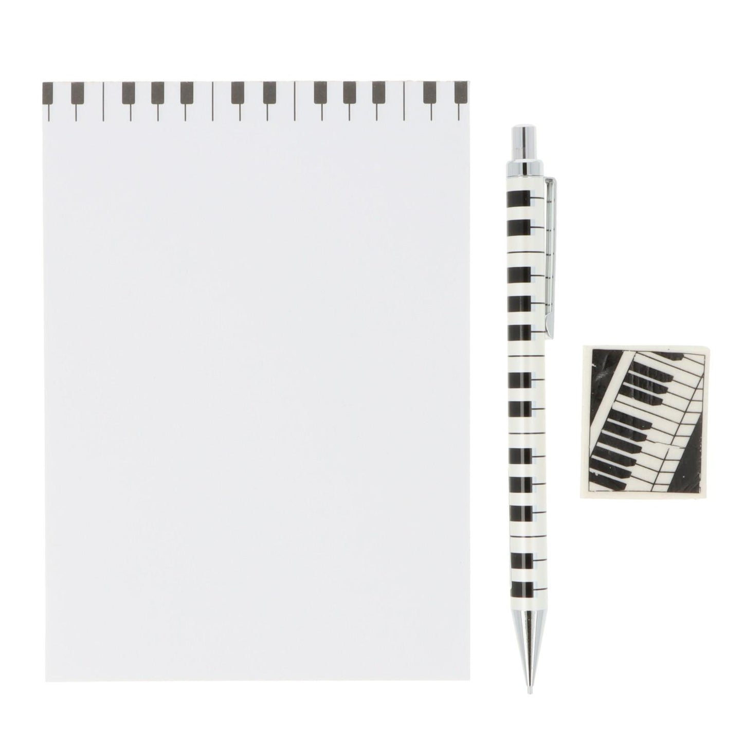 Schreibset mit Notizblock A6, Druckbleistift und Radiergummi