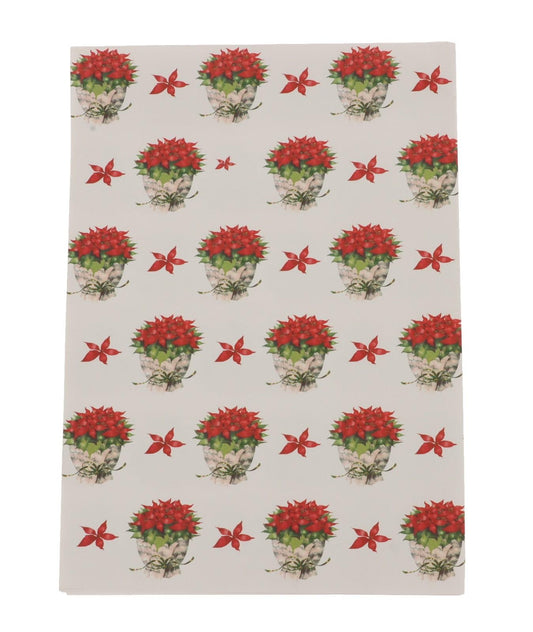 Gift Wrap Sheet Music with Poinsettia