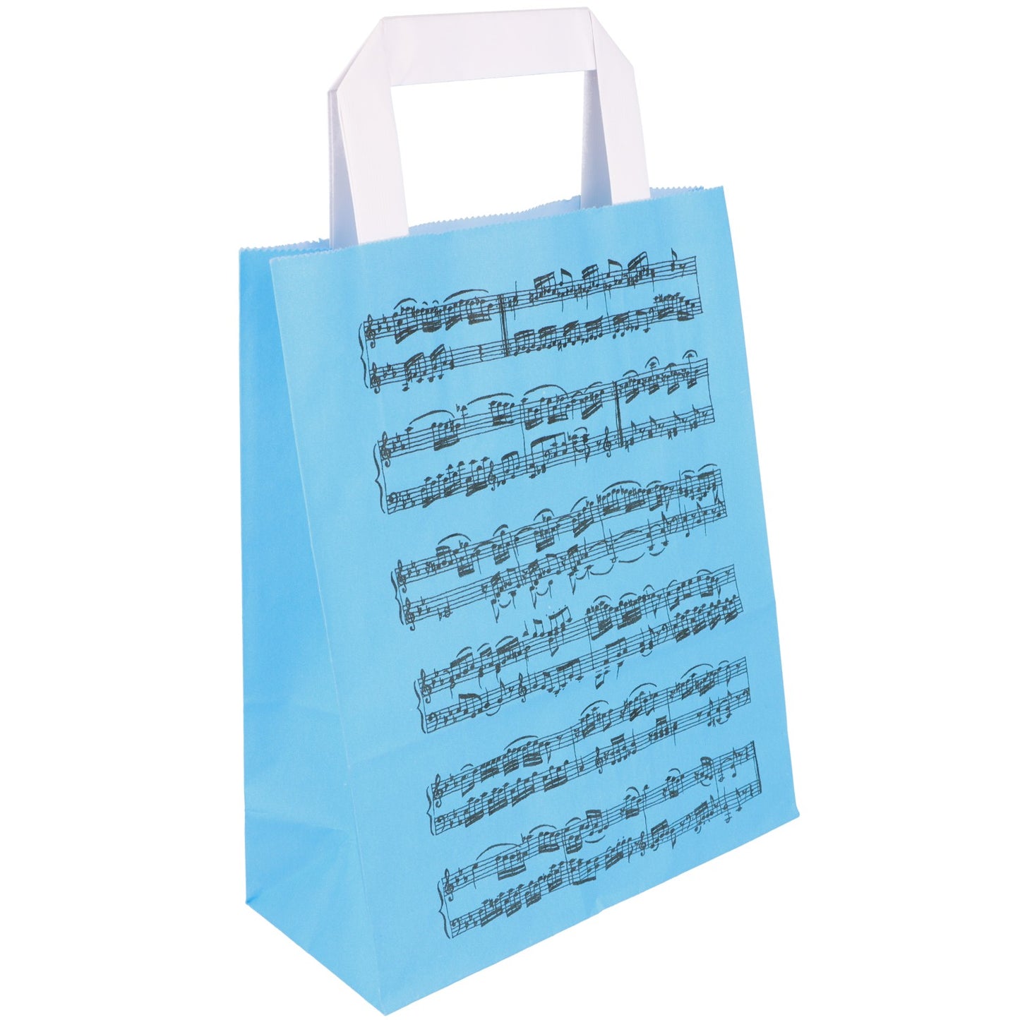 Farbige Papiertragetaschen mit Notenlinien, 25 Stück