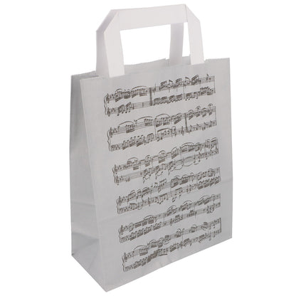 Farbige Papiertragetaschen mit Notenlinien, 25 Stück